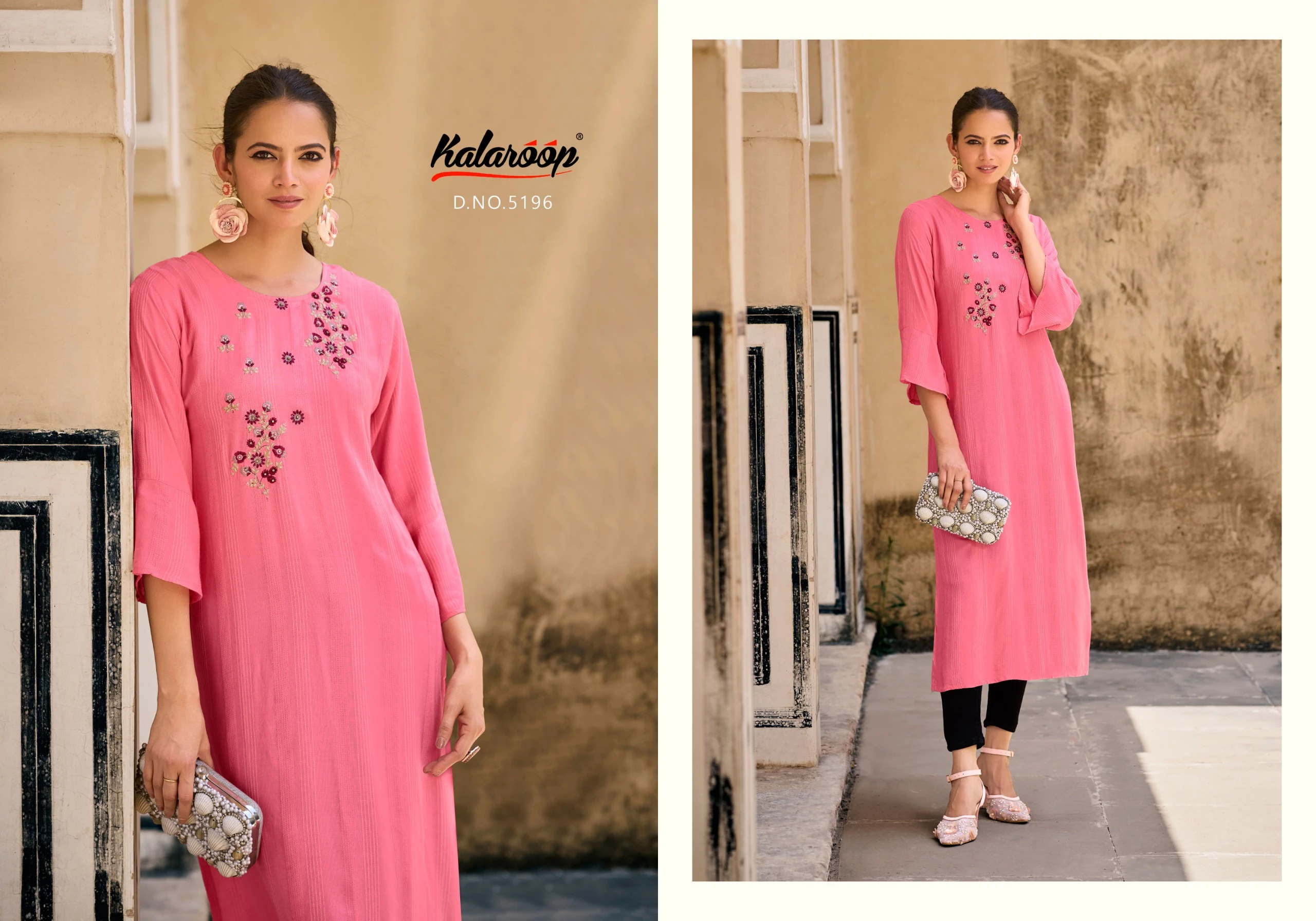 Kalaroop Kaviya Fancy Weaving Wholesale Fancy Kurti Catalog — Wholesale Kurtis, MPA wholesale from Surat — Photo 4